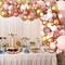 154 PCS Rose Gold Balloons Garland Arch Kit, Rose Gold Pink White Confetti Balloons for Women Girls Princess Engagement Bridal Shower Wedding Bachelorette Brithday Party Decoration…